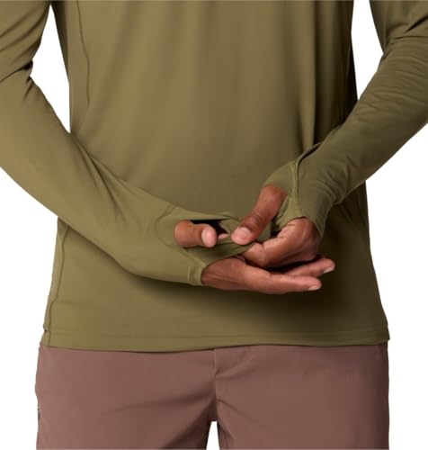 Men's Crater Lake Hoody - Large Combat Green, UPF 50+ Sun Protection for Hiking & Camping