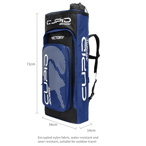 LWANO Blue Takedown Recurve Bow Backpack Case with Arrow Tube