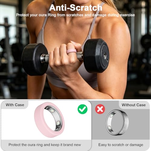 8 Pack Ultra-Thin Silicone Ring Covers Compatible with Oura Ring Gen 5 - Color S for Sizes 6-9
