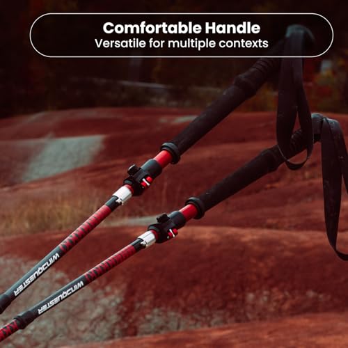 Ultralight Carbon Fiber Trekking Poles - Adjustable Hiking Poles for Trail & Backpacking
