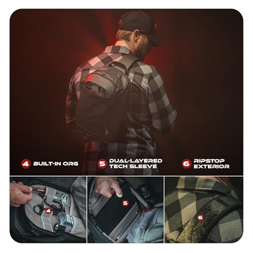 Vertx Urban Ghost Tactical Sling Bag - 10L Black CCW Carry Pack with Rapid Access