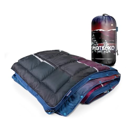 Down Camping Blanket Night - Warm Lightweight Outdoor Puffy Blanket