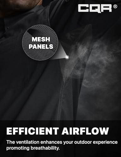 Men's Tactical Long Sleeve Shirts Ripstop Military Work Uniform Outdoor Hiking Breathable UPF 50+