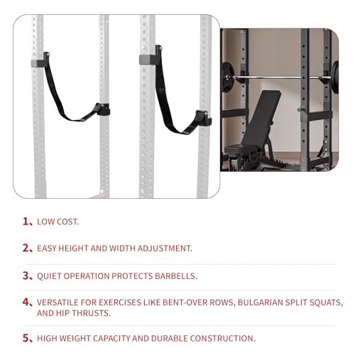 Power Rack Attachments Safety Straps for Squat Bench Deadlift Hip Thrust 3x3 Fit