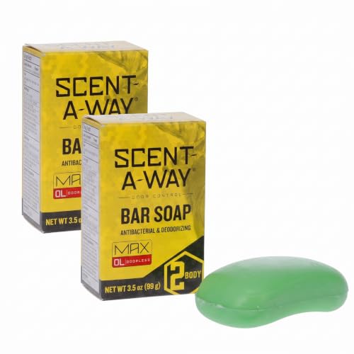 Scent-A-Way MAX Bar Body Soap 3.5 Oz Pack of 2 - Odorless Hunting Soap