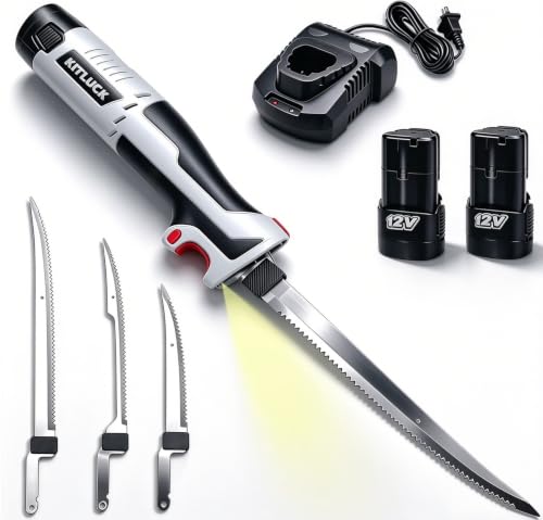 KITLUCK 12V Cordless Electric Fillet Knife with 6'', 8'', 10'' Stiff