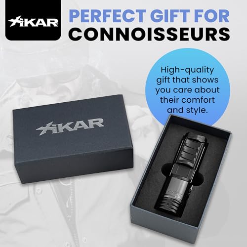 XIKAR Tactical Single-Jet Lighter Gunmetal & Black - Rugged Outdoor Flame