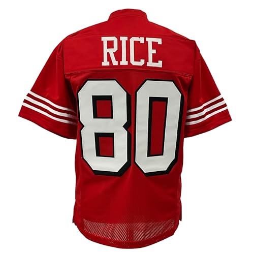 Unisex Red Jerry Rice Jersey with Drop Shadow San Francisco Medium Size