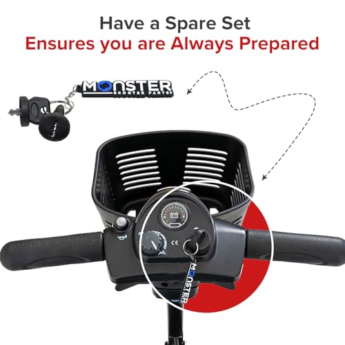 Mobility Scooter Replacement Keys for Golden Buzzaround Models - Set of 2