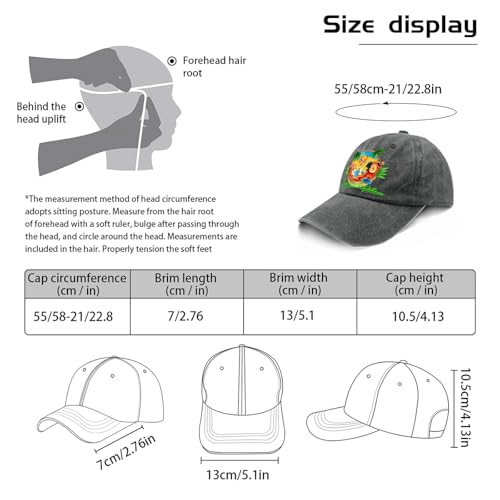 5 Oclock Somewhere Baseball Cap for Men Vintage Cotton Washed Dad Hat Adjustable Black
