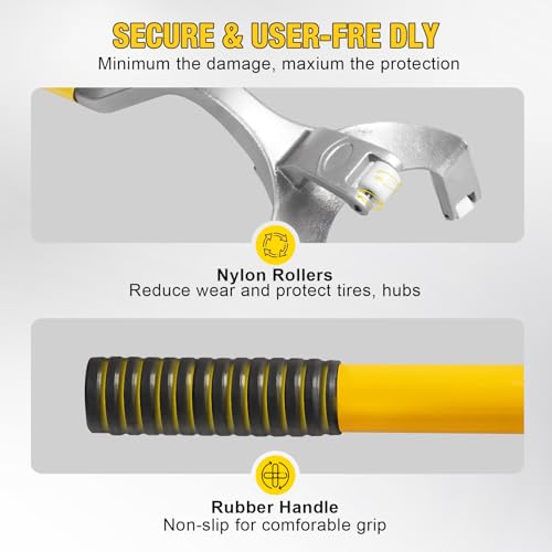 Yellow Jacket Cast Iron Heavy-Duty Tire Mount Demount Tool Set 22.5-24.5 Inch Compatible