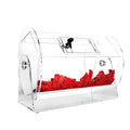 Small Acrylic Raffle Ticket Drum Holds 2000 Tickets - Secure, Fair Draw