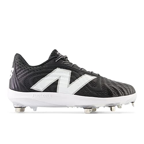 Men's FuelCell 4040 V7 Metal Baseball Cleats - Black White, Size 10.5