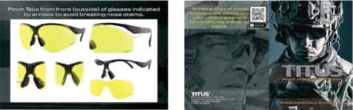 TITUS Professional Multi Lens Interchangeable Safety Glasses Set - Full Bundle with 8 Lenses