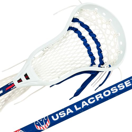 Youth Boys Lacrosse Stick - 36 Inch Junior Field Stick with Ready-to-Play Mesh, Lightweight Aluminum Shaft, and Textured Grip - Official USA Lacrosse Gear