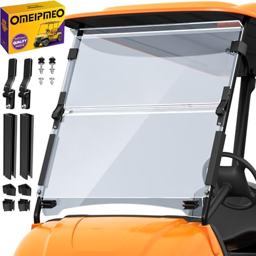 Clear Golf Cart Windshield Upgrade for Yamaha G29/Drive 2007-2016 - Foldable, UV Protected