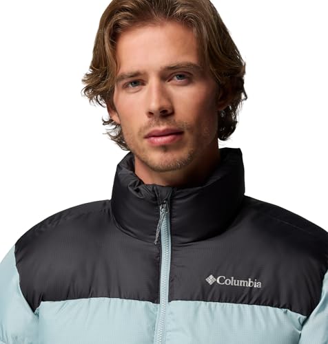 Men's Puffer Jacket - Lightweight Waterproof Insulated Coat, Large Blue