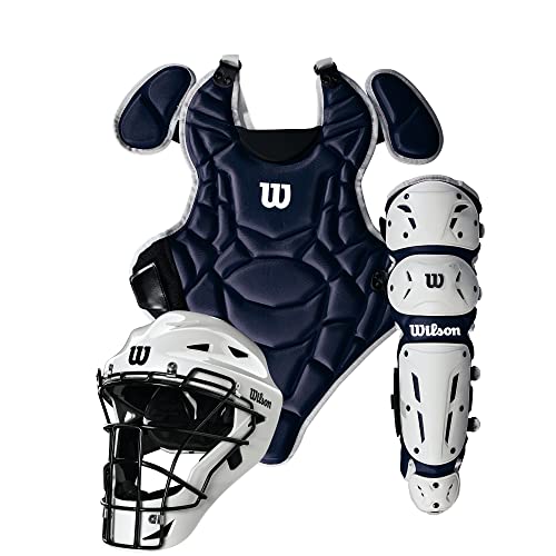 Wilson EZ Gear 2.0 Catcher’s Gear Kit Large/X-Large Navy Baseball Protective Set