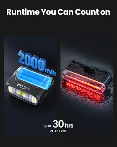 MagicShine Hori 900 & SEEMEE 50 V2.0 Bike Light Set with Wireless Remote, Waterproof Front & Rear Lights for Night Riding