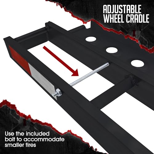 Double Bike Carrier for 2 Dirt Bikes Aluminum Hitch Mount with Ramp - Black Widow