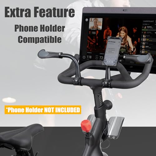 CyclingDeal Flat Handlebar Extenders with Grips for Indoor Exercise Bikes - Compatible with Peloton & Bicycle Handles