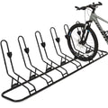 Kingarage 6-Bike Floor Rack with Steel Tubes Waterproof Indoor/Outdoor Bicycle Storage