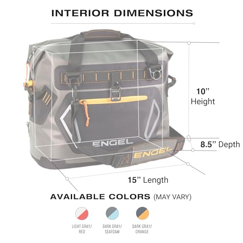 Engel HD20 Heavy-Duty Soft Sided Cooler Bag - Dark Gray/Seafoam, Portable & Insulated