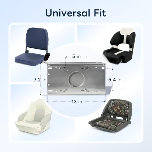 MarineExplore Aluminum Boat Seat Slider - Universal Fit, Durable & Easy Install