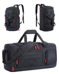 Large 63L Gym Bag for Men Sports Backpack Duffle Travel Hiking Black