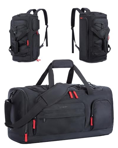 Large 63L Gym Bag for Men Sports Backpack Duffle Travel Hiking Black
