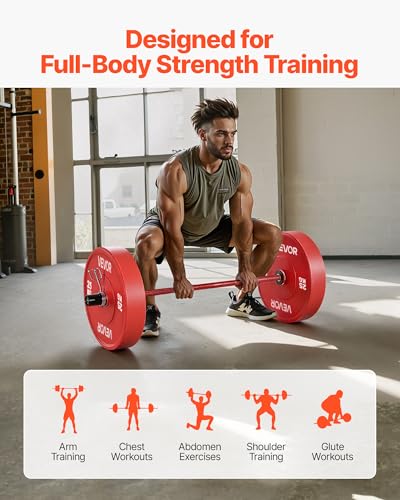 4FT Olympic Barbell Bar 500lbs Capacity for Strength Training & Powerlifting