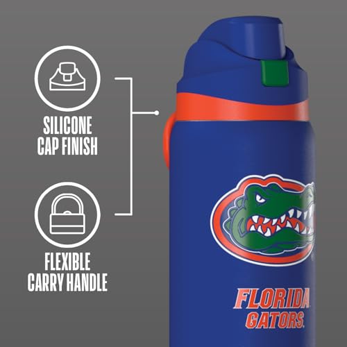 Insulated 32oz Water Bottle with Locking Chug Lid & Handle - Florida Gators Officially Licensed