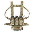 KRYDEX Camo Tactical Chest Rig Triple Mag Pouch Set with GP & Drop Pouch