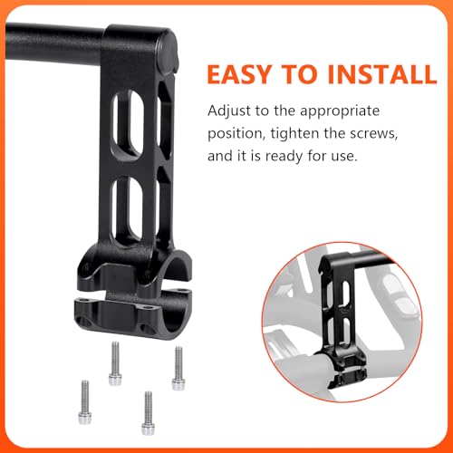 Handlebar Extender for Indoor Exercise Bikes - Compatible with Peloton & More, Aluminum Alloy, Black