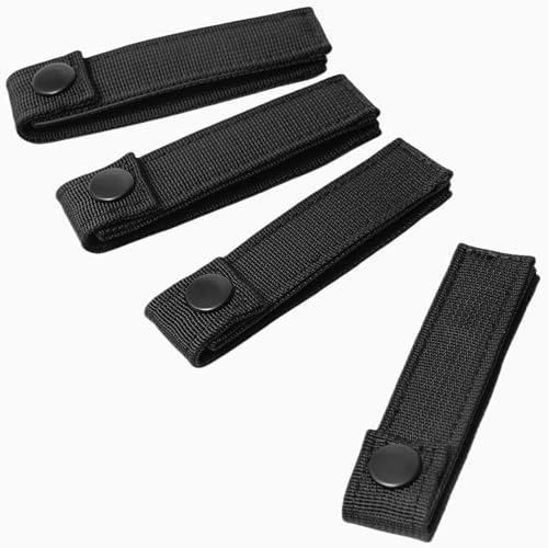 Black 4-Inch Molle Webbing Straps Tactical Attachment Clips