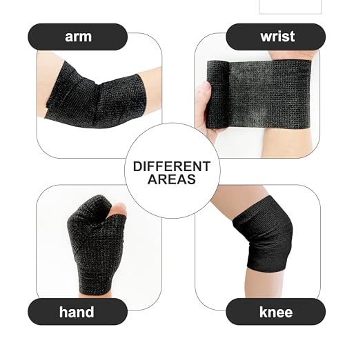 Onida 4" x 5 Yards Self Adhesive Elastic Bandage Wrap - Black