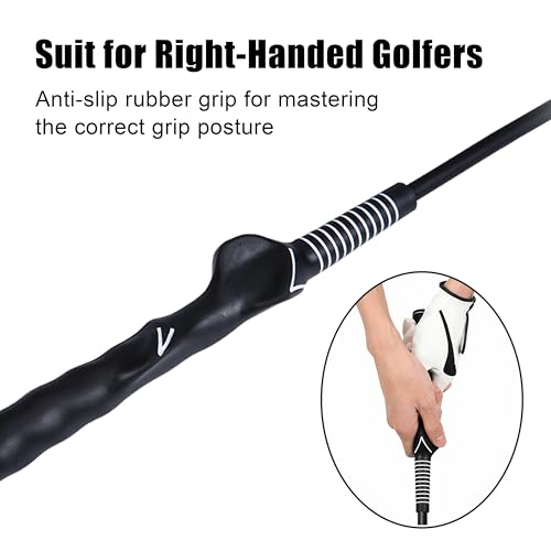 Right-Hand Golf Swing Trainer Aid - 2.0 Model, Fixed Length, Improve Tempo & Flexibility