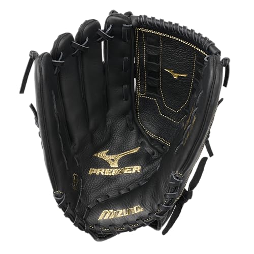 14-Inch Slowpitch Softball Glove Unisex Adult Premier Series Black/Gold Tartan Web