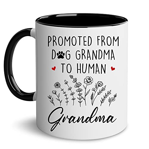 Grandma Gift Mug - Pregnancy Announcement for Grandma - Accent Black