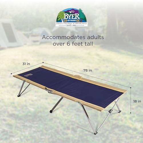 BYER OF MAINE Easy Cot 330 lb Extra Large Folding Camping Bed – Variation 1