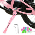 Kids Bike Kickstand for 16-20 Inch Children's Bicycles - Pink, Adjustable Aluminium Alloy Support