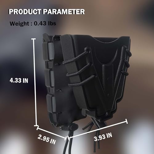 Handcuff & 9mm Mag Pouch Combo - Open Top Duty Belt/MOLLE Holster - Variation of Combining-A