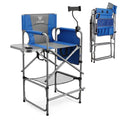 Tall Foldable Camping Chair with Tablet Holder and Side Table