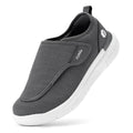FitVille Extra Wide Diabetic Slip-On Shoes for Men Gray 11 Wide Deep – Swollen Feet, Pain Relief, Adjustable Walking Footwear