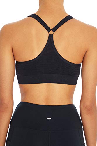 Seamless Sports Bra for Women Low Impact Workout Support Black Small
