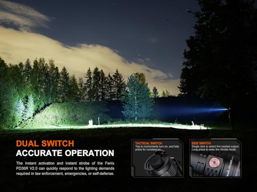 Fenix PD36R V2.0 1700 Lumen USB-C Rechargeable Tactical Flashlight