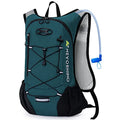 Lightweight Hydration Backpack with 2L Water Bladder - Plaid Dark Blue