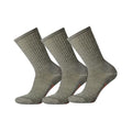 Women's Light Cushion Merino Wool Hiking Crew Socks - Medium Gray 3-Pack