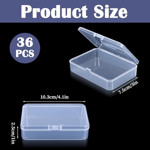 36pcs Plastic Playing Card Boxes - Transparent Clip-On Trading Card Storage