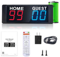 Rechargeable LED Portable Digital Scoreboard with Remote - Red & Blue